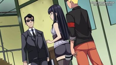 火影忍者 - 女忍者训练师 - 丰满的无尽少女日向吮吸火影忍者的鸡巴并被操在她紧致的大屁股上。热辣的吸吮乳头和吞咽精液