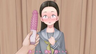 新しい制服を着た娘にオナニーショーさせてみた